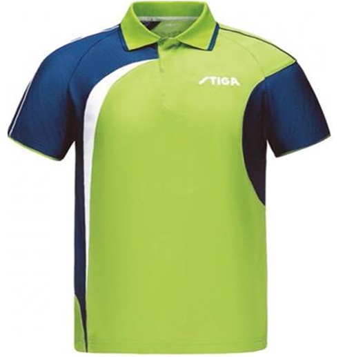 STIGA VOYAGE CN Shirt CA351512 Green / Blue - Click Image to Close